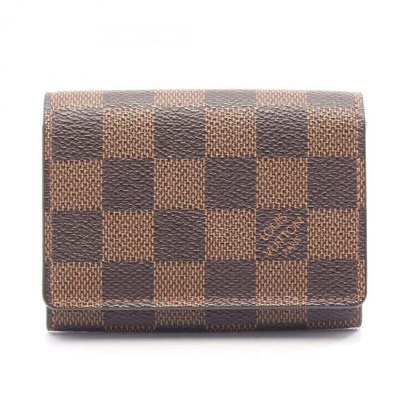 Louis Vuitton Envelope Carte de Visite Business Card Holder Coated Canvas wi...